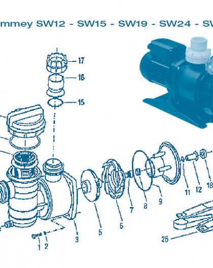 Pompe Swimmey - Num 6 - Diffuseur de SW15 et SW19