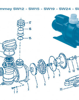 Pompe Swimmey - Num 15 - Joint de raccord SW15 à SW33