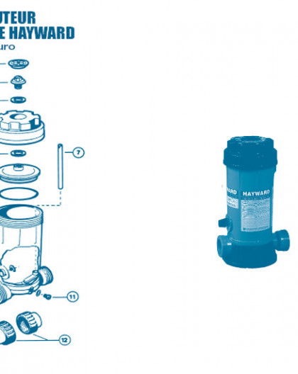 Distributeur Chimique CL0200 Euro - Num 1 + 2 - Vis de couvercle + capuchon