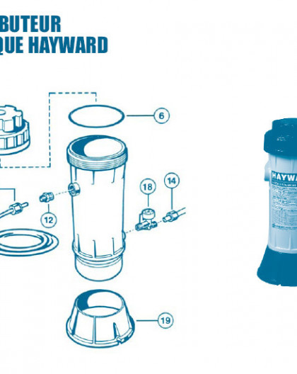 Distributeur Chimique CL0110 - Num 14 - Ecrou de serrage