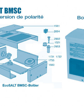 Electrolyseur Ecosalt BMSC inversion de polarité - Num 112020 - Carte électronique BMSC 20 pour boitier