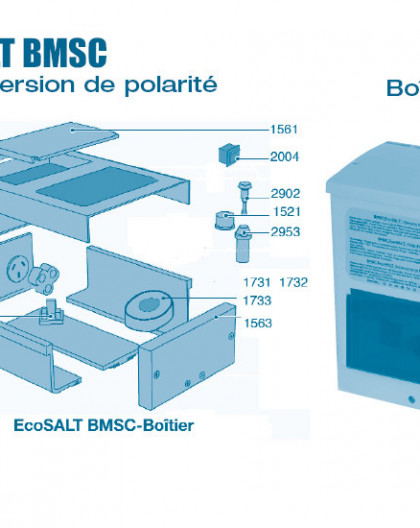 Electrolyseur Ecosalt BMSC inversion de polarité - Boitier - Num 1562 - Panneau couverture