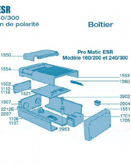 Electrolyseur Promatic ESR sans inversion polarité 160-200 et 240-300 - Boitier - Num 1107 - Thyristor pour ESR 240 - 300