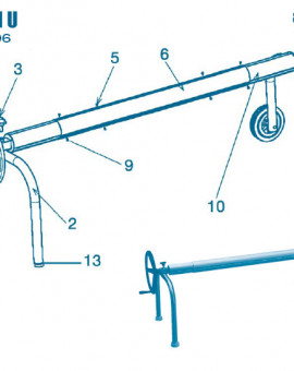 Pour Enrouleur Modèle U jusquà 2006 - Num 6 - Tube central 2 m réf 36 795 0200