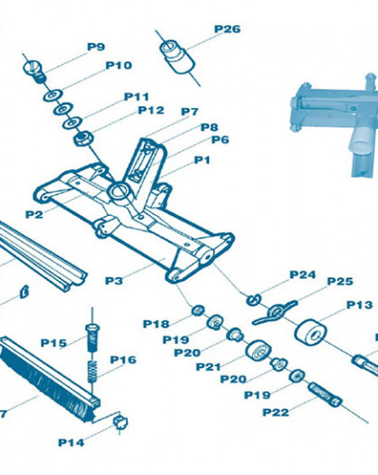 Balai Manuel Failocks - Num P14 - Support vis brosse