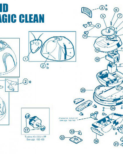 Aquadroid Elite et Magic Clean - Num 6 + 7 + 8 + 9 - Kit engrenage