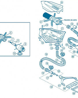 Polaris 65 - Num 8 - Kit de connecteur filtre - tube de déplacement aléatoire