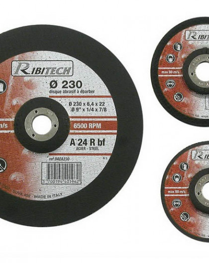 Disque à Ebarber Acier, Diamètre 230 mm, Centre Déporté