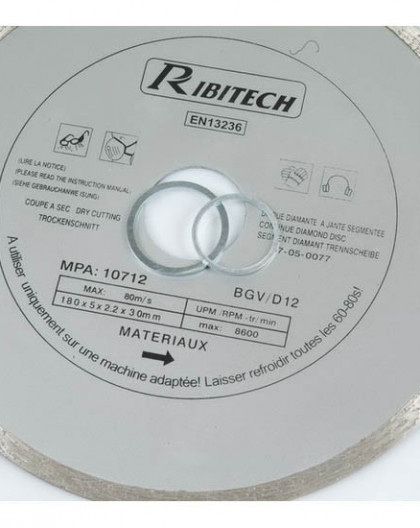 Disque Diamanté Continu Ø 180 Humide