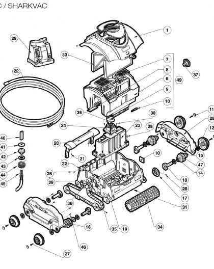 Cordon ensemble 50' (15,29 m) pour E-VAC / SHARKVAC, sur image Num 22