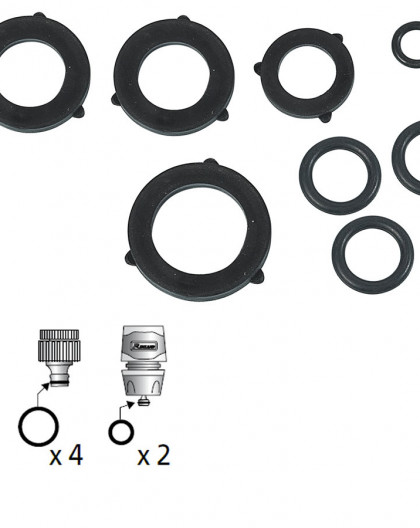 Kit 6 joints pour raccords rapide arrosage