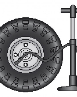 Roue increvable charge 150kg Ø260x85mm pour diable