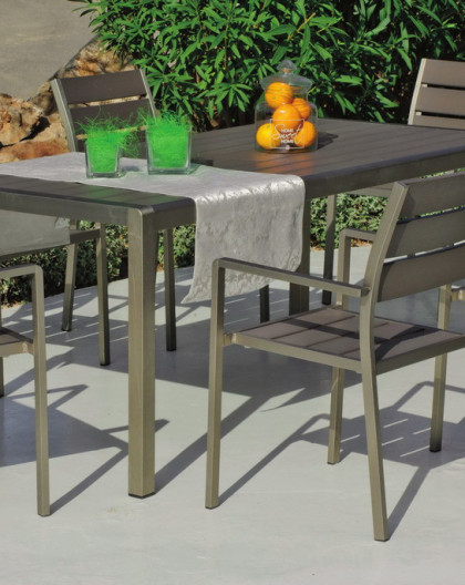 Salon de Jardin PARIS 6 places | aluminium | HEVEA mobilier de jardin