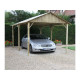 Carport Autoclavé 3x5m toit 2 pentes surface extérieure 15.00 m2