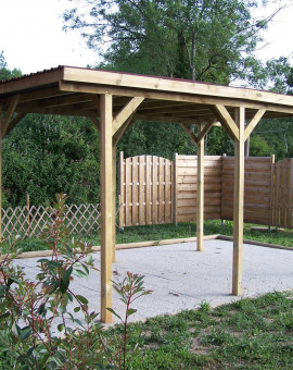 Carport Autoclavé 3x5m surface extérieure 15.10 m2