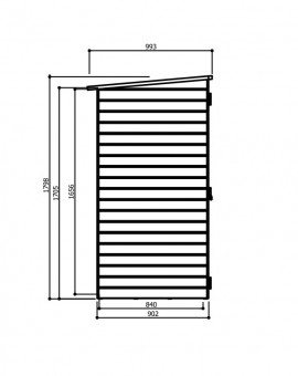 Abri de rangement STORAGE MODERN 902X1832 Traité autoclave