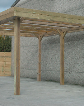 CARPORT BASE 5X5 HAUTEUR 4M Traité autoclave