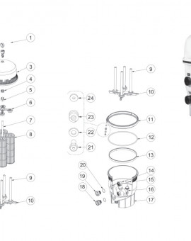 Couvercle pour filtre diatomée QUAD DE - Num3